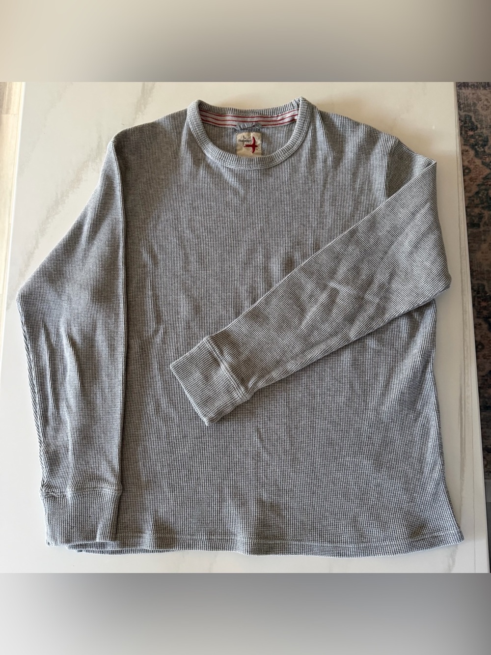Relwen Men's Bi-Waffle Thermal Crew - Large